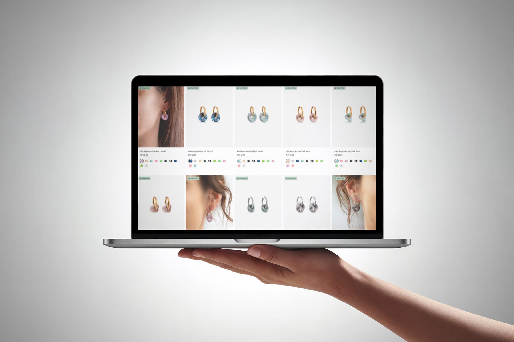 Ecommerce Shop mit Shopify für KOHO Schmuck Webdesign