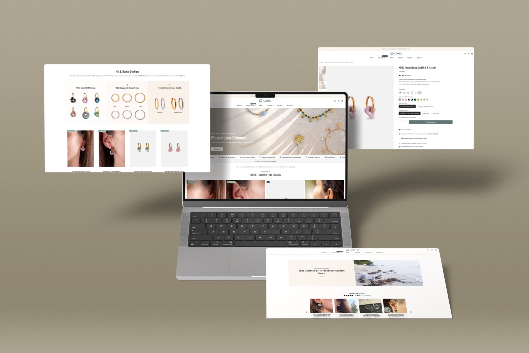 koho-3 Ecommerce Shop mit Shopify für KOHO Schmuck Webdesign