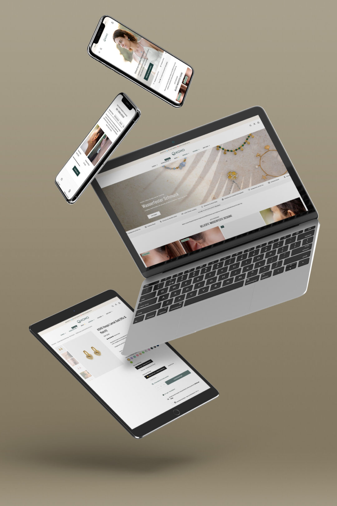 KOHO – Shopify Website & Onlineshop für Schmuck